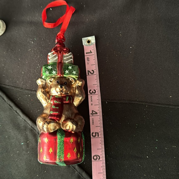 Blown Glass Bear Ornament - Picture 5 of 7